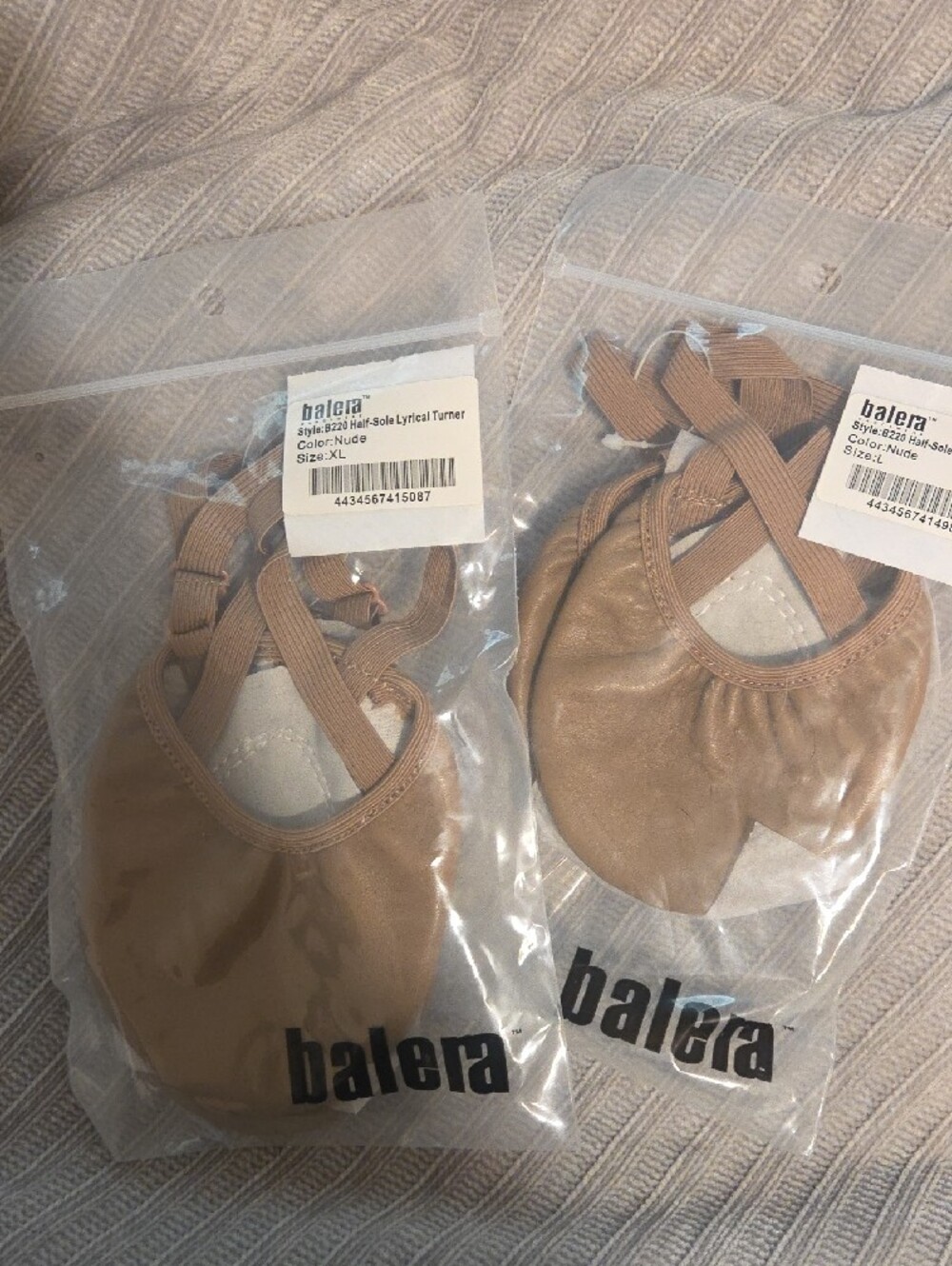 balera Lyrical Turner Half-Sole Dance Shoe - Nude